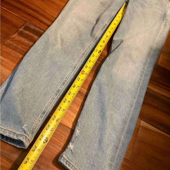 AGOLDE Riley High Rise Straight Jeans Size 27 Button Fly Light Wash (0438) - Picture 7 of 11